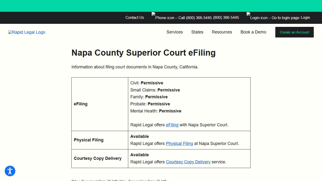 Napa County Superior Court eFiling - Rapid Legal